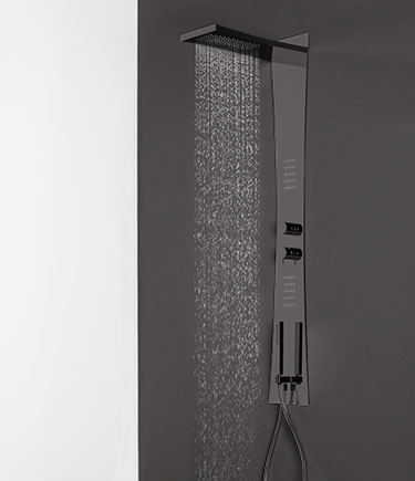 Black Chrome Shower Columns