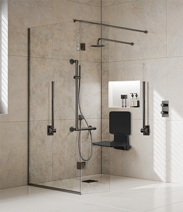 Black Chrome Doc M Shower Packs