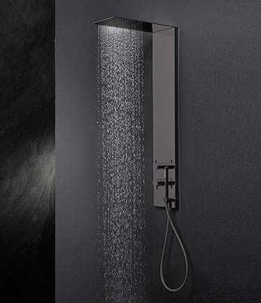 Sleek Black Chrome Shower Column (78ABC)