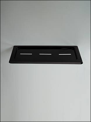 Spa Black Chrome Bathroom Shelf (162DBL)