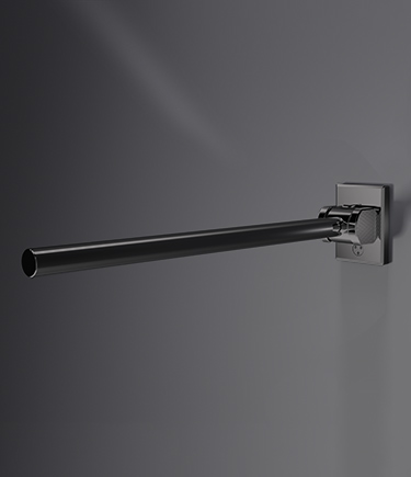 Etch Black Chrome Folding Away Straight Grab Bar (ETBC7)