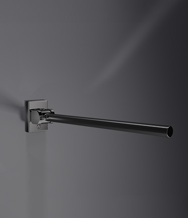 Etch Black Chrome Removable Hinged Straight Grab Bar (ETBC3)