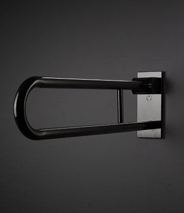 Mode Black Chrome Hinged Double Grab Bar (MBC8)