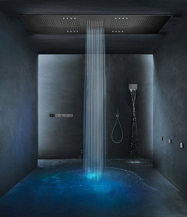 XXL Black Chrome Ceiling Shower Head (75XBC)