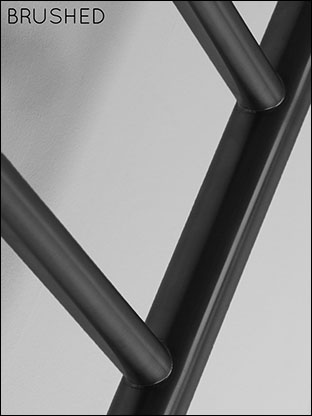 Leaning Ladder Black Chrome Towel Rail | Black Chrome Radiators