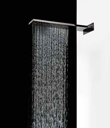 Soak Black Chrome Rain & Waterfall Shower Head (77ZBC)