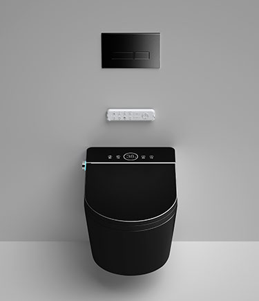 Black Electronic Wall Hung Smart Toilet (SB1)