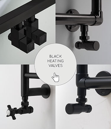 Black Chrome Heating Valves 