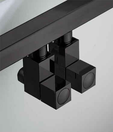 Black Chrome Cubic Angled Valves (V6ABC)