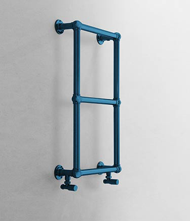 Classic Ball Jointed Blue Chrome Towel Rail (57VBL)