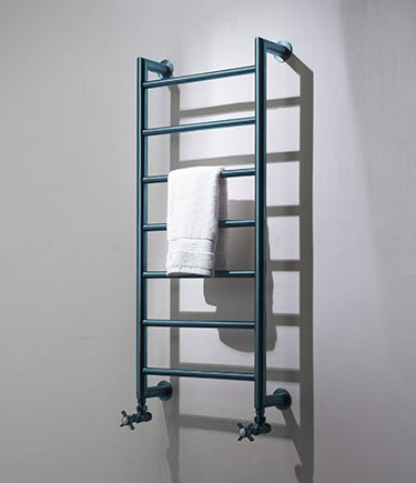 Blue Chrome Mitred Towel Warmer (171BL)