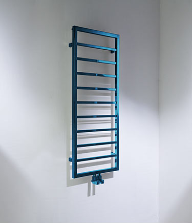 Plaza Blue Chrome Heated Towel Rail (174BL)