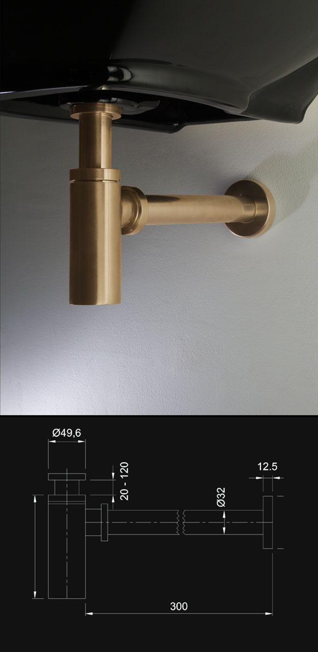 Pau Brass Basin Bottle Trap (39LL)