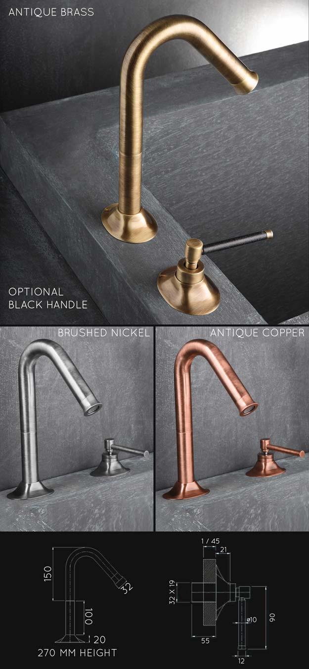 Pau Brass Basin Tap (39HH)