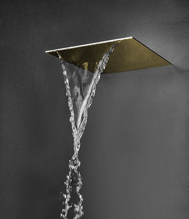 Cascade Brass Waterfall Shower Head (75GBR)