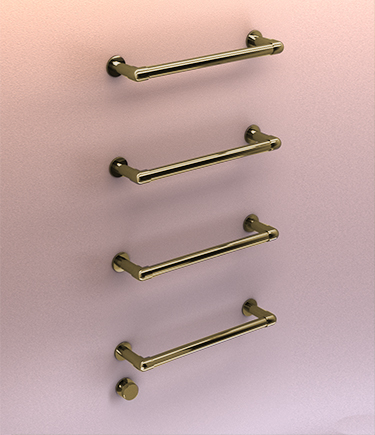 Brass Classic Floating Towel Bar Radiator (166BR)