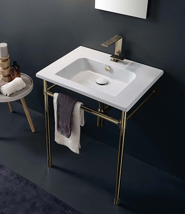 Brass Classic Joint Designer Single Washstand (CW2BR)