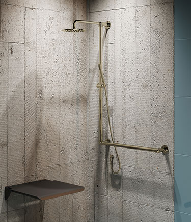 Brass Classic Jointed Dual Shower Support Column (169BR)