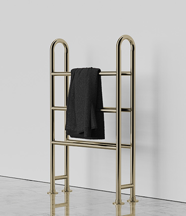 Modern Horse Brass Heated Towel Rail (57HBR)