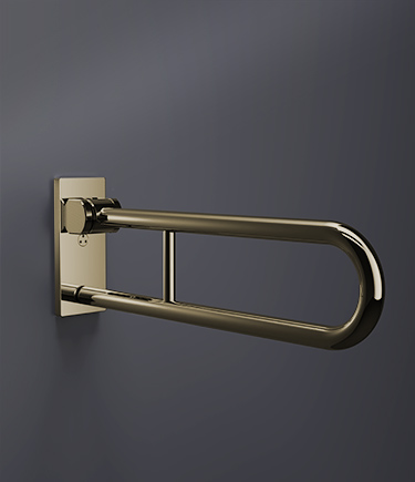 Etch Brass Hinged Double Up & Down Grab Bar (ETB9)