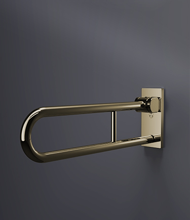 Etch Brass Removable Hinged Double Grab Bar (ETB5)