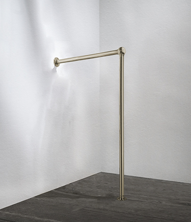 Brass Fixed Ball Jointed Toilet Support Rail (167BR)