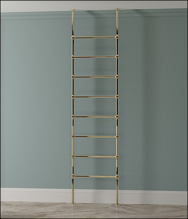 Brass Floor to Ceiling Ball Jointed Towel Warmer (59QBR)