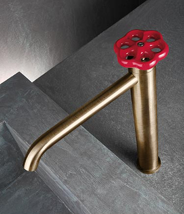 Flower Brass Tall Basin Tap (31FL)