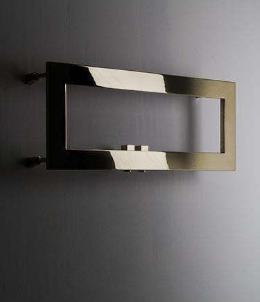 Profile Rectangular Brass Heated Towel Rail (176BR)