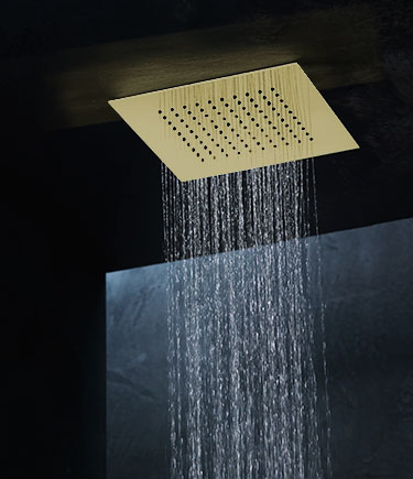 Loft Brass Ceiling Mounted Shower Head (75TBR)