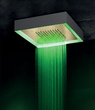 Brass Luma LED Ceiling Shower Head (LM1BR)