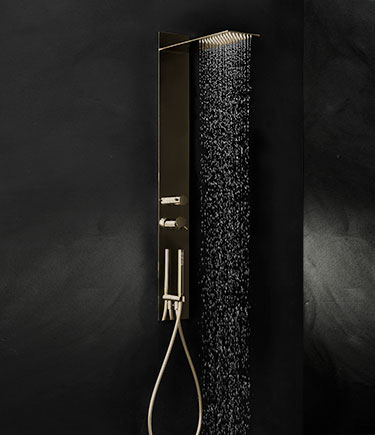 Slim Brass Recessed Shower Column (78DBR)