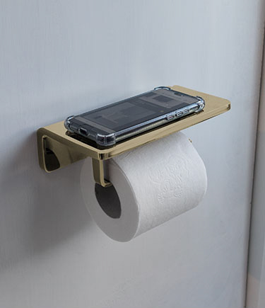 Spa Brass Toilet Roll & Phone Holder (162CB)