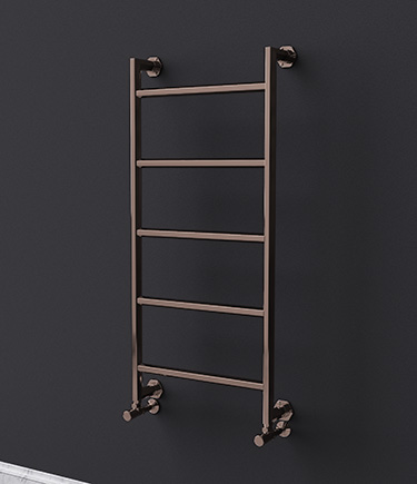 Art Deco Bronze Wall Mounted Heated Towel Rail (HX2BZ)