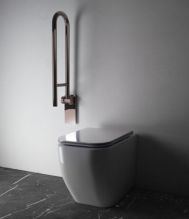 Bronze Hinged Toilet Grab Bar (150GBZ)