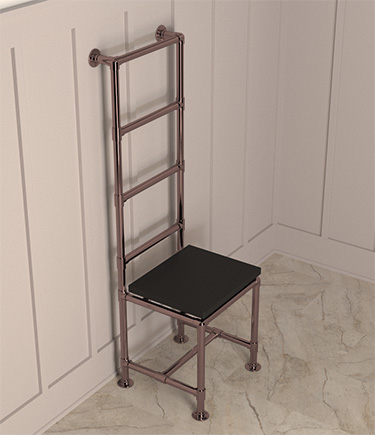 Bronze Hot Chair Classic Jointed Heated Towel Radiator Stability Seat (HC2BZ)