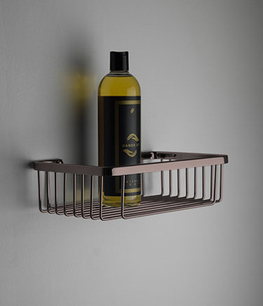 Spa Bronze Rectangular Shower Basket (162MBZ)