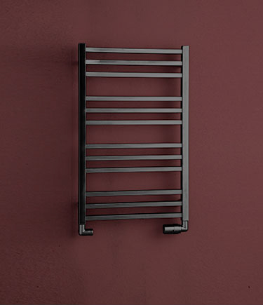Brushed Ladder Black Chrome Towel Rail (113FBK)