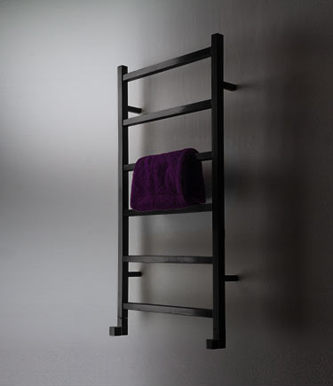 Brushed Black Chrome Ladder Towel Rail (58BK)