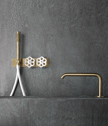 Flower Brass Bath Tap & Shower (37FL)