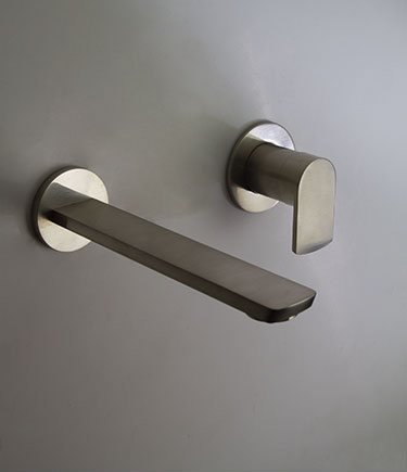 Brushed Nickel Wall Mounted Basin Tap (36BB)