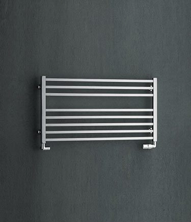 Long Brushed Stainless Steel Towel Radiator (113HH)