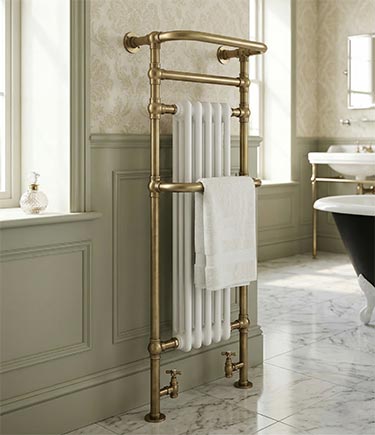 Chester Natural Brass Towel Warmer (111UB)