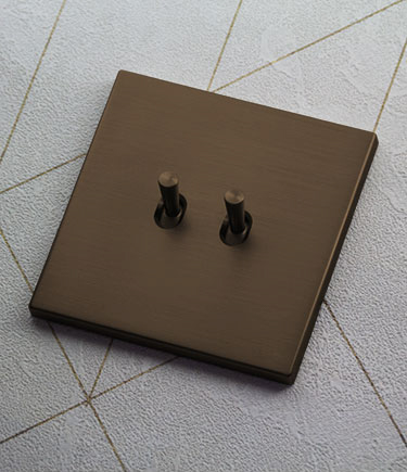 Chic Dark Brushed Bronze Toggle Light Switches (CBR1)