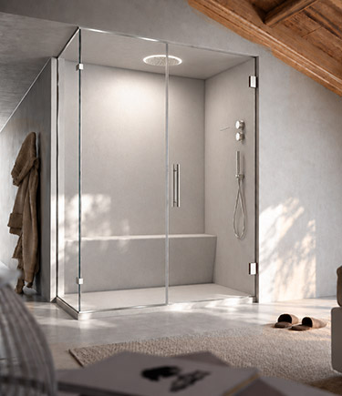 Clear Cube Chrome Shower Enclosure