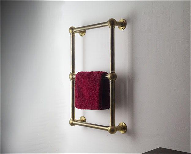 Classic Ball Jointed Antique Brass Towel Rail (57VAB)
