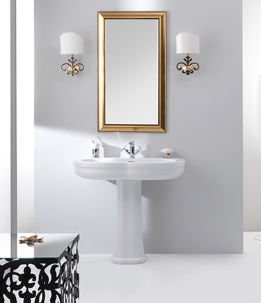 Classic Baroque Wash Basin & Pedestal (160B)