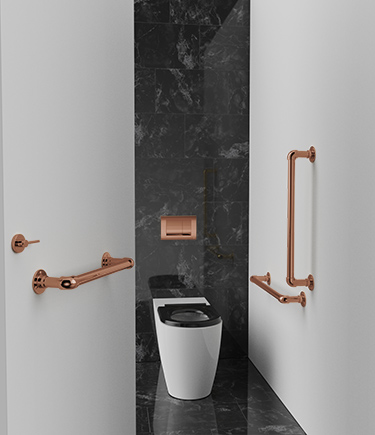 Classic Copper Ambulant Toilet Cubicle Pack (723BC)