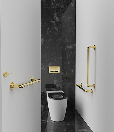 Classic Gold Ambulant Toilet Cubicle Pack (723BG)