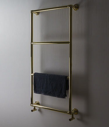 Polished or Brushed Brass Towel Radiator (57PB)